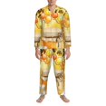 thumbnail image 3 of Balery Honey Bee Pijama para Hombre de Dos Piezas con Manga Larga, Conjunto de Dormir y Descanso Suave con Bolsillos-Medium, 3 of 7