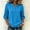 Blue women's fall winter blouses a1, variant on thefmos Women's Fall Winter V Neck 3/4 Sleeve Blouses Button Down Casual Loose Tops Dressy Trendy Solid Work Office Fashion Clothes, Blue L