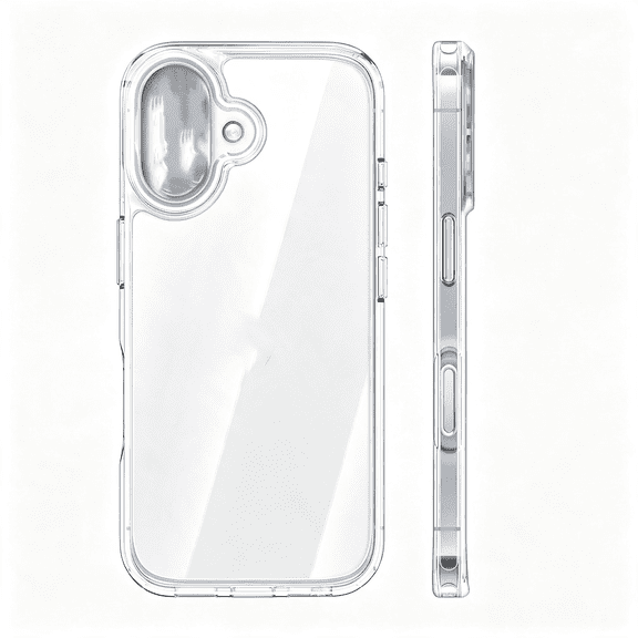 GJX for Iphone 16 Case Crystal Clear, Anti-Yellowing, Clear 6.1" | [Military-Grade Protection] Ultra Slim Transparent Anti-Scratch Back, Soft Bumper, Non-Slip Protective Case for Iphone 16