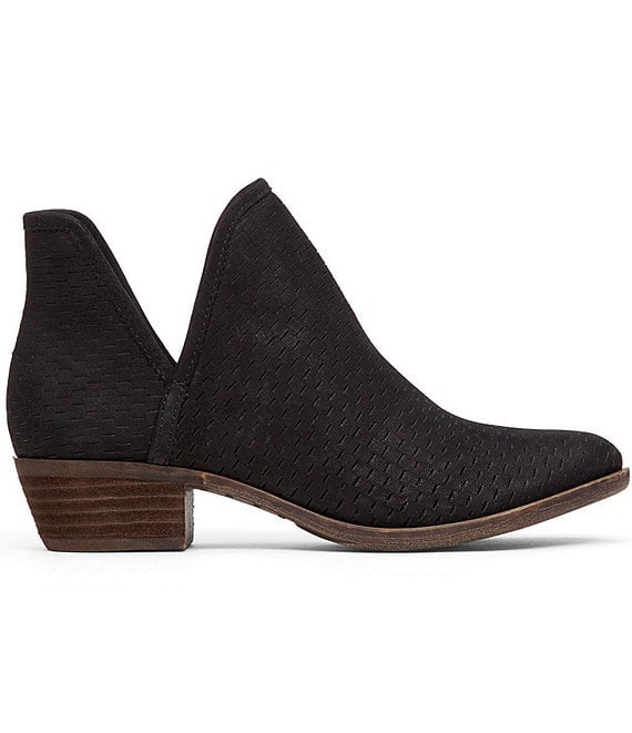 lucky brand booties black suede