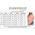 thumbnail image 5 of T-Shirts pour Femmes Manches Courtes Col Rond Hauts Basiques Unis, 5 of 5