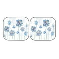 thumbnail image 7 of Bingfone Pale Blue Lotus Flowers Print 2-Piece Sun Shade Front Windshield - Foldable Car Front Window Sunshades For Most Sedans Suv Truck - Small, 7 of 7