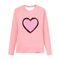 thumbnail image 2 of Posijego Girls Valentines Day Shirts for Little Girls Long Sleeve Heart Print Spring T-Shirts Basic Undershirts, 2 of 4