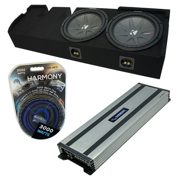 01-03 Ford F-150 Super Crew Truck Kicker CompR CWR10 Dual 10" Sub Box HA-A1500.1