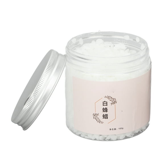 Loewten White Beeswax,White Beeswax Pellets,White Beeswax Pellets Professional Natural Beeswax Accessory For DIY Lipstick Lip Balm Cosmetics 100g
