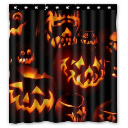 ZKGK Happy Halloween Waterproof Shower Curtain Bathroom Decor Sets with Hooks 66x72 Inches