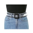 thumbnail image 4 of Cinturones de Cintura Transparentes para Mujeres INSPIRE CHIC, Cinturón Delgado de Talla Grande para Jeans, Vestidos, Abrigos hasta 114cm/44.88" Negro, 4 of 4