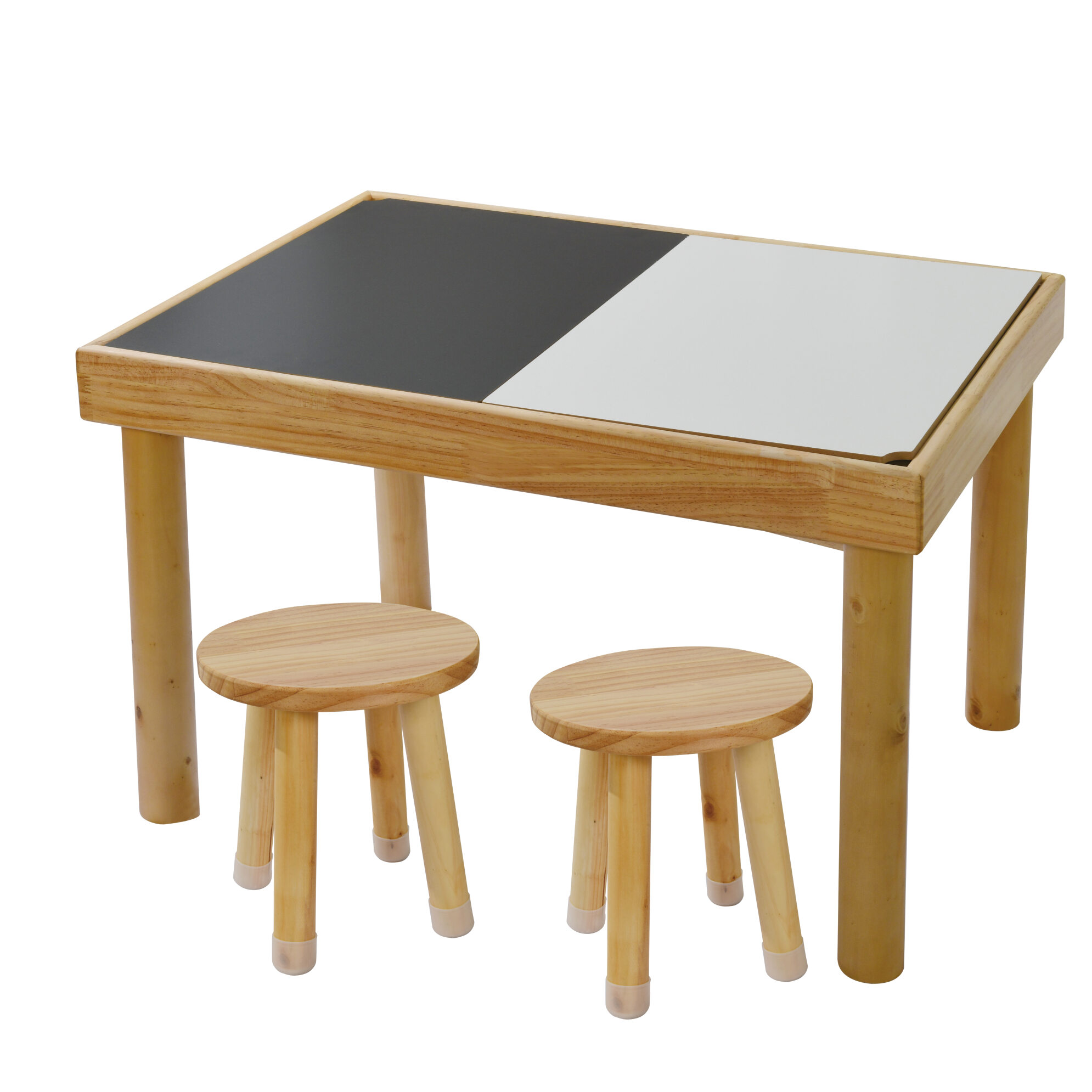 Sensory Table for Toddlers 1-3 with 2 Chairs, Wooden Activity Table Set with Double-Sided Sand and Water Play Boards for Kids Indoor Outdoor Use