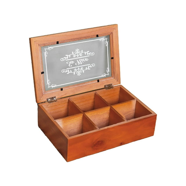 Luzkey Solid Wood Trinket Storage Box Display Versatile Rustic Storage Organizer Wood Keepsake Box for Woman Girls Bracelets Earring