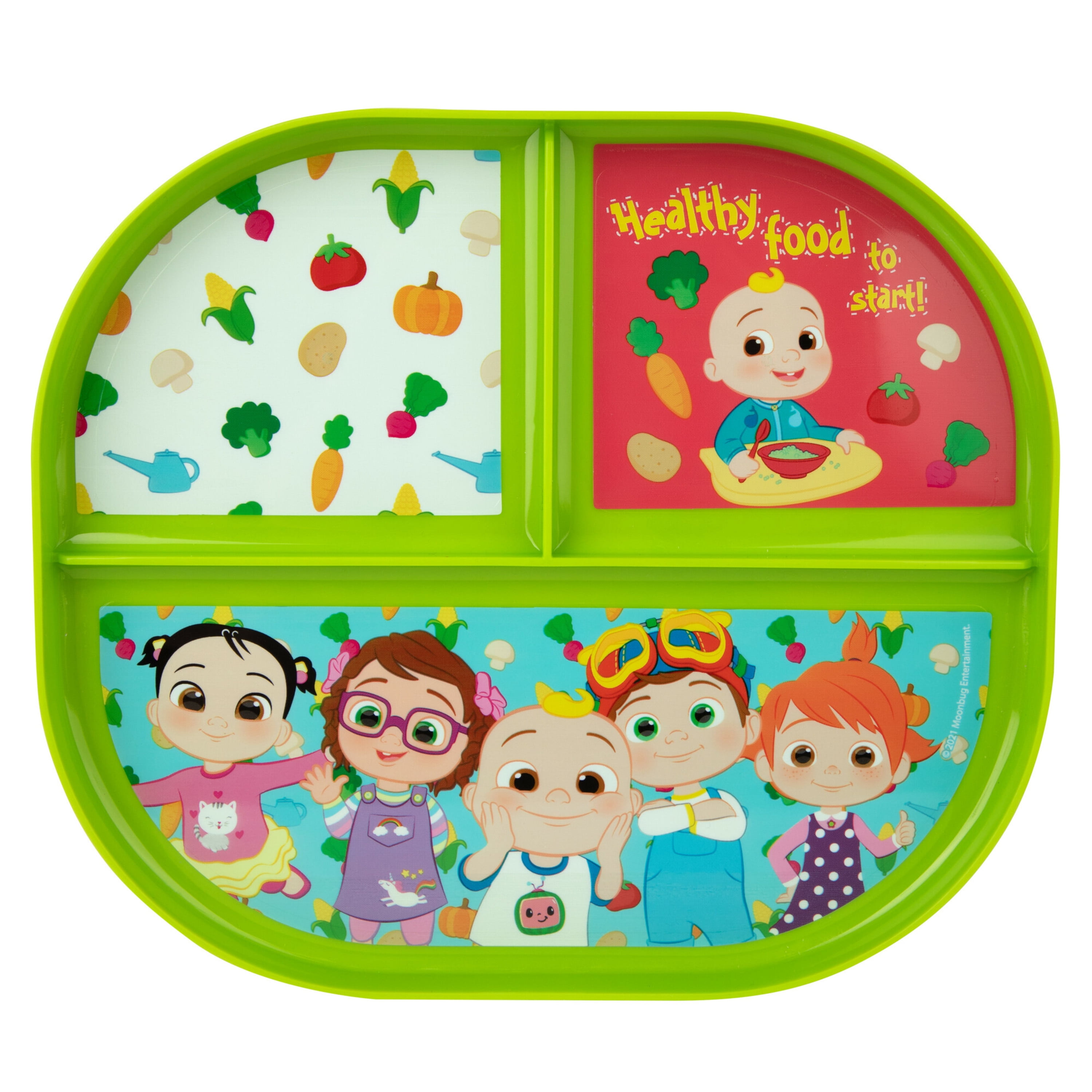 CoComelon 2-Sided Plate - Dishwasher Safe Toddler Plate