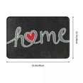 thumbnail image 4 of Home Letter Heart On Wooden Doormat Bedroom Printed Polyeste Entrance Home Mat Retor Absorbent Floor Rug Door Mat Bath Mat, 4 of 6