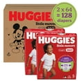 thumbnail image 3 of Huggies Little Movers HuggFit 360° Baby Diapers with 360° Waistband, Size 5 (27+ lbs), 128 Count (Select for More), 3 of 14