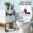 thumbnail image 6 of Naipo Narrow Folding Walker for Seniors 3 in 1 Folding Walker with 5 inches Front Wheels Width Adjustable Compact Standard Walker Support Up to 300lbs, 6 of 10