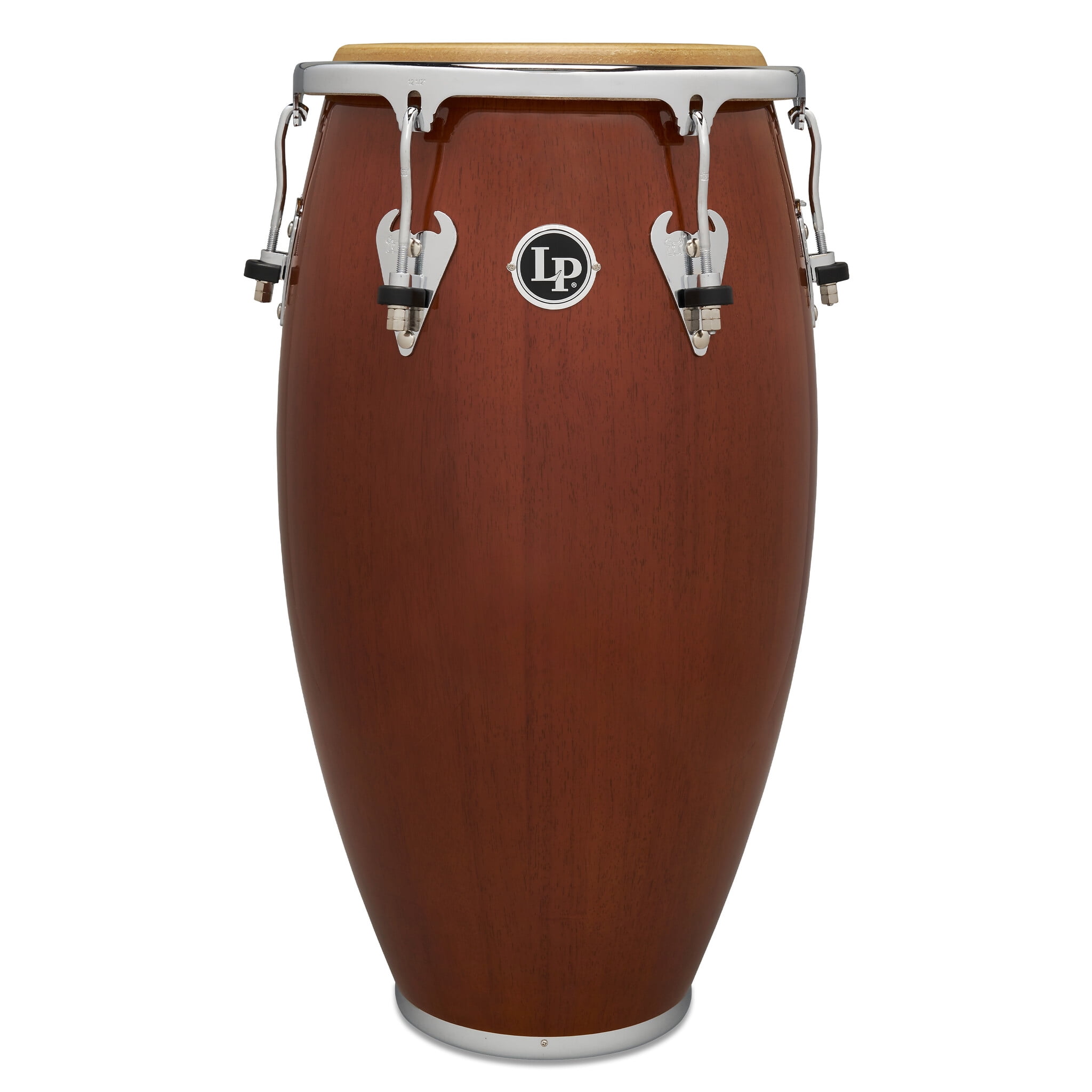 LP Junior Wood Congas with Chrome Hardware and Stand Natural