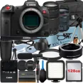 thumbnail image 1 of Canon EOS R5 C Mirrorless Cinema Camera with RF 24-105mm Lens + EF 75-300mm + Mount Adapter + 128GB Memory Card + Case + LED Flash + ZeeTech Accessory Bundle, 1 of 5