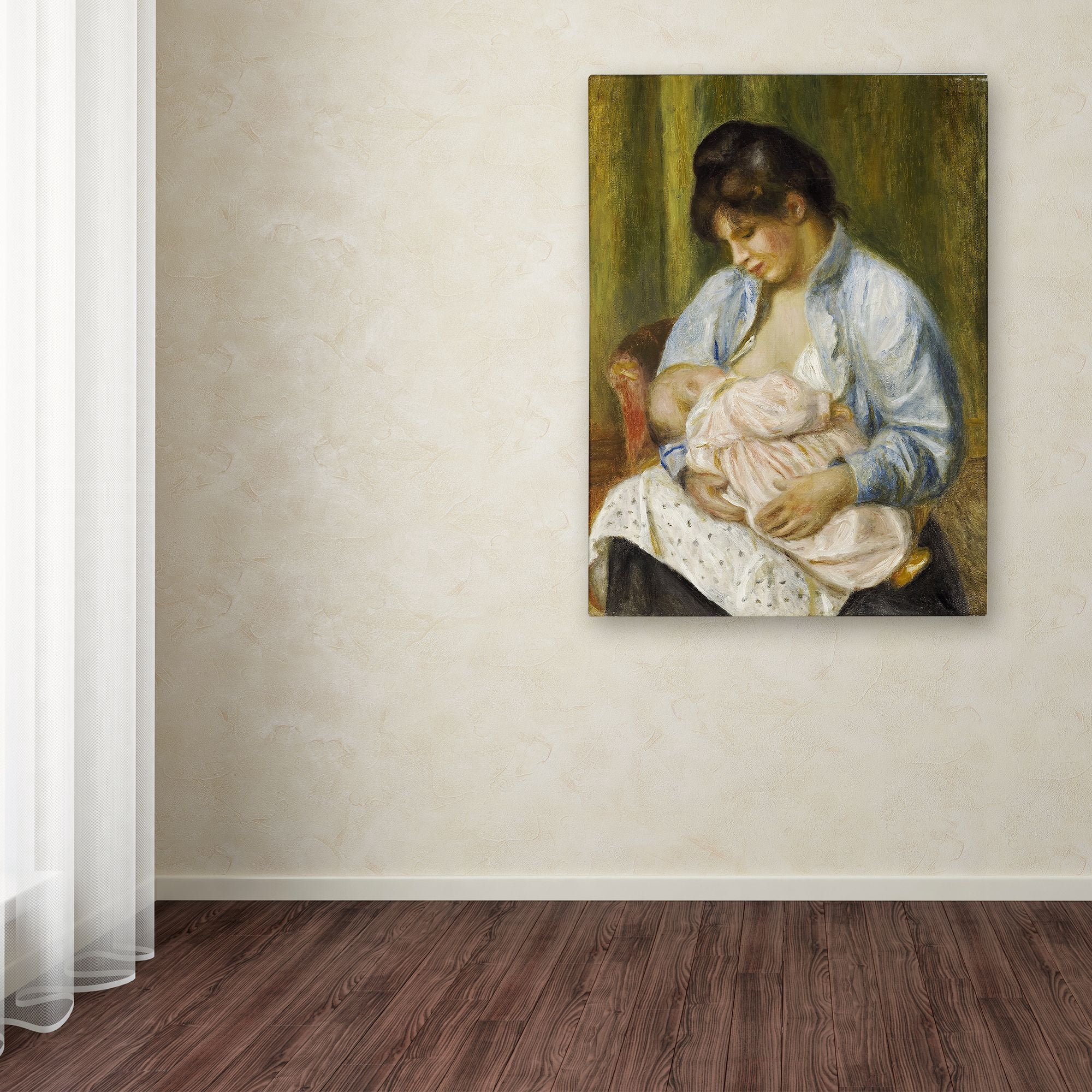 Renoir 'A Woman Nursing A Child' Canvas Art