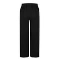 thumbnail image 7 of JSKUMAR Wide Leg Pants for Women Drawstring Pants Casual Elastic Waist Comfy Loose Fit Trousers with Pockets 2XL,Black, 7 of 7