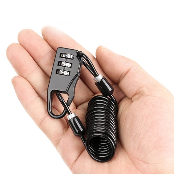 ELAYARD Bike Security Cable Lock Combination Black for Outdoor Cycling