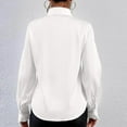 thumbnail image 4 of Women's Ruffle Blouse Long Sleeve Collar Neck Button Down Victorian Shirt Tops, 4 of 8