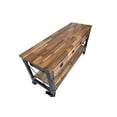 thumbnail image 5 of Duramax Darby 72" Industrial Metal & Wood Kitchen Island Desk with Drawers, 5 of 9