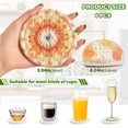 thumbnail image 3 of Orange Geometric Flower Drink Coasters with Holder Absorbent Coaster for Coffee Table Room Decor 6 Pack, 3 of 7
