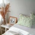 thumbnail image 6 of Lumbar Pillow Covers 20x12 Inch Set of 2, Watercolor Floral Waterproof Outdoor Pillow Covers, Spring Flowers Leaves Botanical Green Plaid Decorative Cushion Pillowcases for Couch, Sofa, Bed, Patio, 6 of 9