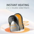 thumbnail image 3 of Hand Warmers Rechargeable 2 Pack Portable Pocket Size 3 Heat Settings Magnetic Attraction Electric Hand Warmer for Outdoors Hunting Golf Camping Warm Gifts（Silver+Black）, 3 of 12