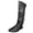 Black, variant on Mens Fashion Mid Calf Boots Round Toe Lace Up Flat Shoes For Men Casual Daily Footwear Black US:7