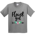 thumbnail image 3 of Inktastic Flower Girl with Arrow and Flowers Youth T-Shirt, 3 of 5