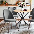 thumbnail image 1 of Homy Casa 2-Pack Grey Fabric Upholstered Dining Chairs with High Back Armless, 1 of 10