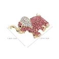 thumbnail image 2 of FRCOLOR Vintage Elephant Brooch Pin for Women Men Animal Lapel Pins Corsage Badge Clothes Scarf Clip for Suit Dress Accessories Jewelry Pink, 2 of 8