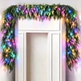 thumbnail image 2 of Christmas Garland With Light Decorations Christmas Norfolk Garland-Fork Norfolk Natural Garland-Artificial Garland for Table Fireplace Wall Home Decor(9FT,Colorful Light), 2 of 9