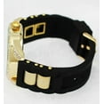 thumbnail image 3 of 48mm Montres Carlo Luxury Fashion Silicone Band Clubbing Hip Hop Men's Watch (Gold/Black), 3 of 4