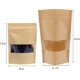 thumbnail image 2 of Reusable Stand Up Pouches Waterproof Brown Kraft Paper Food Storage Bags, 2 of 5