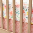 thumbnail image 4 of Juego de ropa de cama para cuna The Peanutshell Wildflower Boho Girl, 3 piezas, 4 of 6