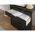 thumbnail image 2 of Craydon Six-Drawer Wide Roll Cart, Black, 2 of 8