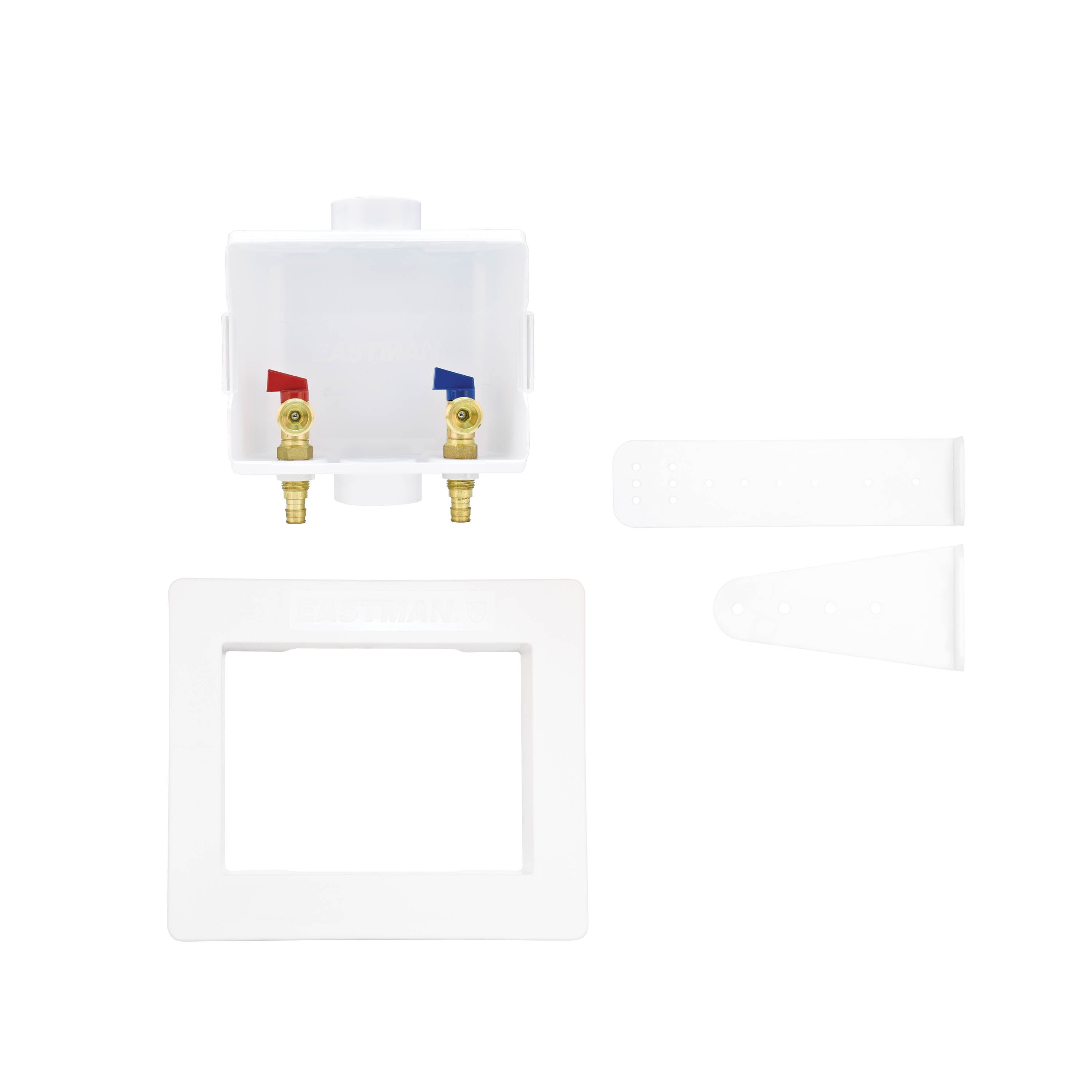 Eastman 60260 Center-Drain Washing Machine Outlet Box, 1/2 inch Expansion PEX, Whtie
