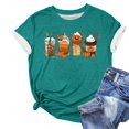 thumbnail image 4 of Fiudx Ofertas Flash Artículos En Oferta Camiseta Estampada a La Moda para Mujer, Blusa de Manga Corta, Tops Informales con Cuello Redondo, 4 of 5