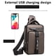 thumbnail image 5 of Bolso bandolera multifuncional con puerto de carga USB | Bolso bandolera antirrobo para hombre y mujer | Mochila de nailon resistente al agua para la escuela, el trabajo y el trabajo, 5 of 6