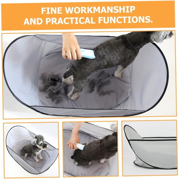 Pet Shearing Bib Dog Haircut Apron Washable Hair Collector Foldable Grooming Hair Catcher for Home Use Cats and Dogs