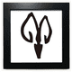 thumbnail image 1 of Huesos inscripciones zodiaco chino ovejas Mesa de pared con marco cuadrado negro, 1 of 4