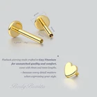 16G Stud Earrings Flat Back - G23 Titanium Internal Thread Cartilage Earrings for Women Hypoallergenic CZ Stud Piercing Jewelry Tragus/Nose/Helix/Conch/Medusa/Lip/Labret 6mm 8mm