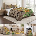 thumbnail image 6 of Twin XL Quilt Set 68''x98'', Sunflower Rustic Lightweight Summer Bedspread Coverlet Set with 2 Pillow Shams, Vintage Wooden Flowers Butterfly Breathable All Season Quilt Bedding for Dorm/Guest Room, 6 of 9