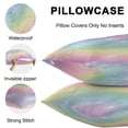 thumbnail image 4 of Waterproof Throw Pillow Covers Set of 2, 26x26 Inch Abstract Rainbow Decorative Pillowcases Outdoor Pillow Slip Cushion Covers Set for Couch Tent Fantasy Ombre Moden Art, 4 of 8