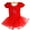 Red, variant on Toddler Girls Short Sleeve Glitter Ballet Tutu Leotard Dance Ballerina Outfit Dress with Flower Front