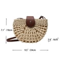 thumbnail image 4 of Sac en Paille Ajourée Semi-Circulaire Bohème pour Femmes, 4 of 5