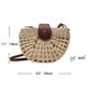 thumbnail image 4 of Bolso de paja semicircular hueco para mujer, estilo bohemio, con interior espacioso, moderno estilo boho, versátil para playa, festivales y salidas casuales., 4 of 5