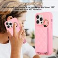 thumbnail image 5 of ELEHOLD Case for iPhone 12 Pro Max,Detachable Lanyard Crossbody Leather Wallet Case with Ring Holder & Mirror,Pink, 5 of 8