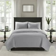 thumbnail image 5 of Madison Park Full/Queen Quebec 3-Piece Reversible Quilt Set, Grey, 5 of 5