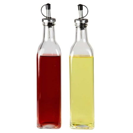 Home Basics Classic Design Glass Oil And Vinegar Dispenser